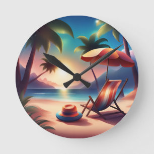 Horloge Ronde belle plage