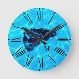 Horloge Ronde Belles jumelles tendance Sports amateurs