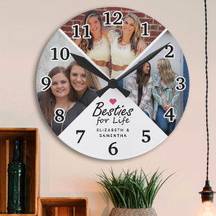 Horloge Ronde Besoins Pour La Vie Moderne Coeur Rose Amis Photo