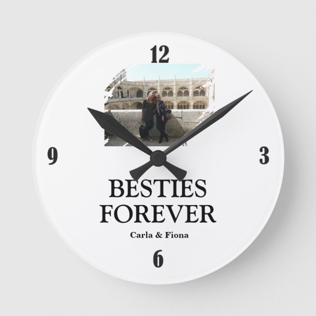Horloge Ronde Best Friends Photo Wall Round Clock (Recto)