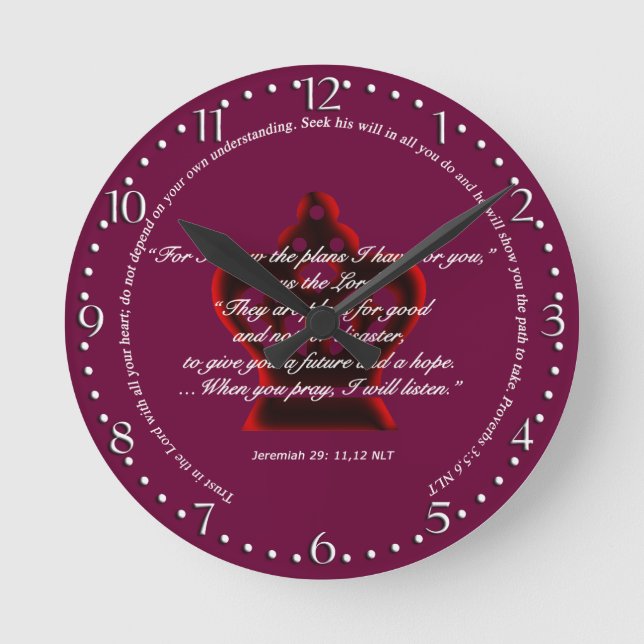 Horloge Ronde Bible Scripture (Recto)