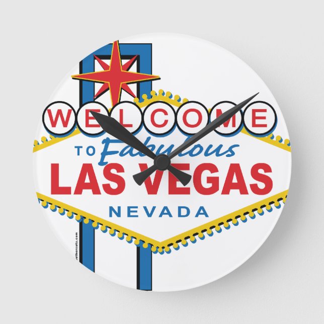 Horloge Ronde Bienvenue à Fabulous Las Vegas (Recto)