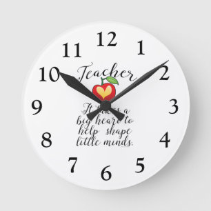 Horloge Ronde Big Heart To Help Shape Little Minds