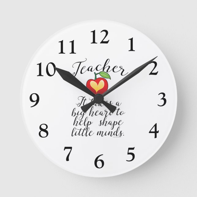 Horloge Ronde Big Heart To Help Shape Little Minds (Recto)