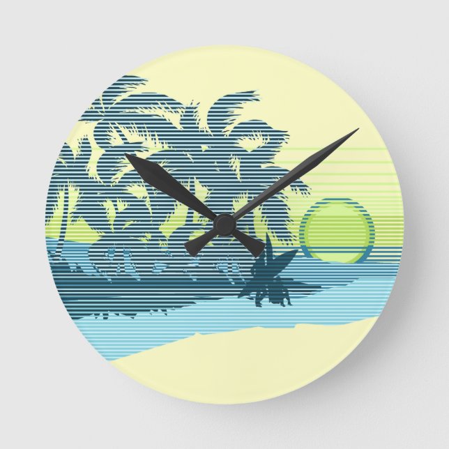 Horloge Ronde Big Sunset Stripe (Recto)