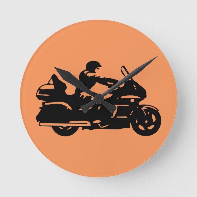 Horloge Ronde biker motorcycle moto goldwing (Recto)