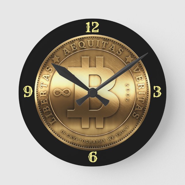 HORLOGE RONDE BITCOIN AUTOUR DE L'HORLOGE (Recto)