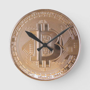 Horloge Ronde Bitcoin metallic made of copper. M1