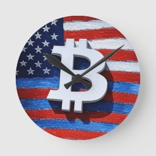 Horloge Ronde Bitcoin USA