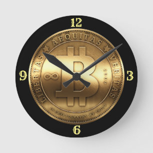 HORLOGE RONDE BITCOIN VINGT-QUATRE HEURES SUR VINGT-QUATRE