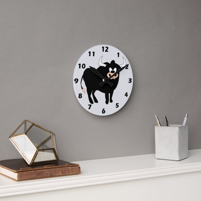 Horloge Ronde Black Bull Design (Bureau)