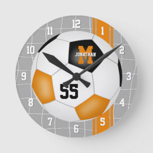 Horloge Ronde black orange
