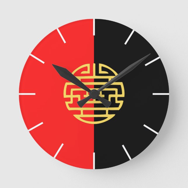 Horloge Ronde Black red yellow (Recto)