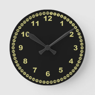 Horloge Ronde Black Wall Clock