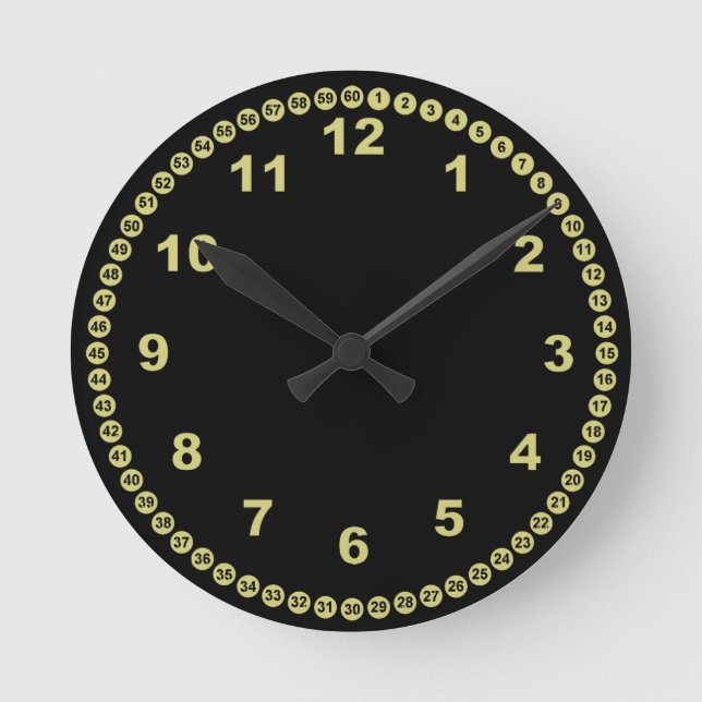 Horloge Ronde Black Wall Clock (Recto)