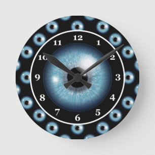 Horloge Ronde Bleu