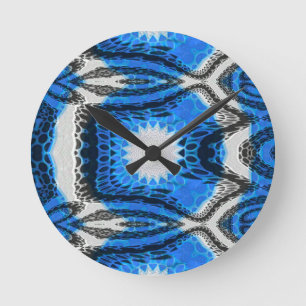 Horloge Ronde Bleu atomique