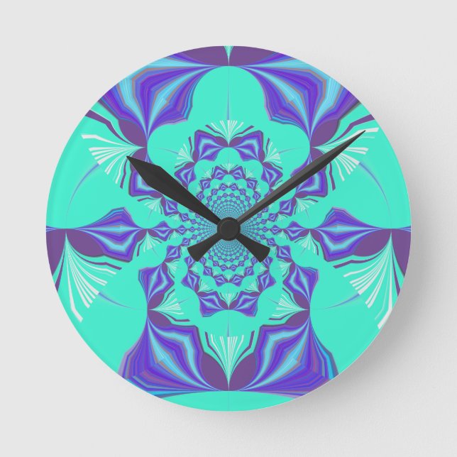 Horloge Ronde Bleu précieux (Recto)
