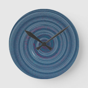 Horloge Ronde bleu spiral - hypnotique