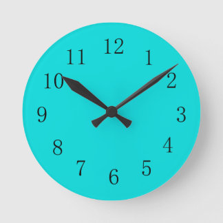 Horloge Ronde Bleu Vert Mur Clock