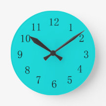Bleu Vert Mur Clock