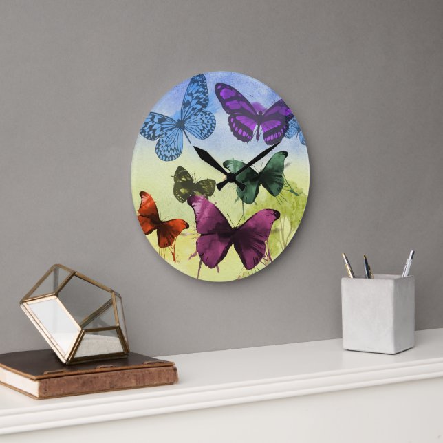 Horloge ronde Bliss papillon (Bureau)