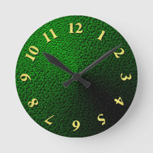 Horloge Ronde Blobs verts