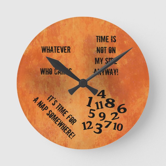 Horloge Ronde Bloc des numéros de scrambled (Recto)