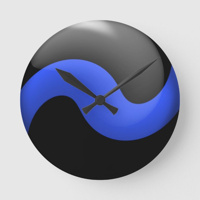 Horloge Ronde Blue Line mince (Recto)