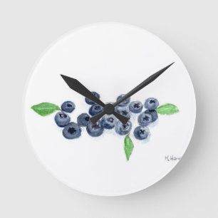 Horloge Ronde Blueberries fruits cuisine bleueberry vegeteri