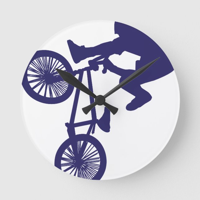 Horloge Ronde BMX Biker (Recto)
