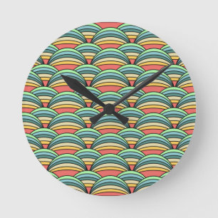 Horloge Ronde Boho Rainbows