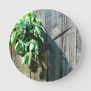 Horloge Ronde Bois de Grange frais coupé