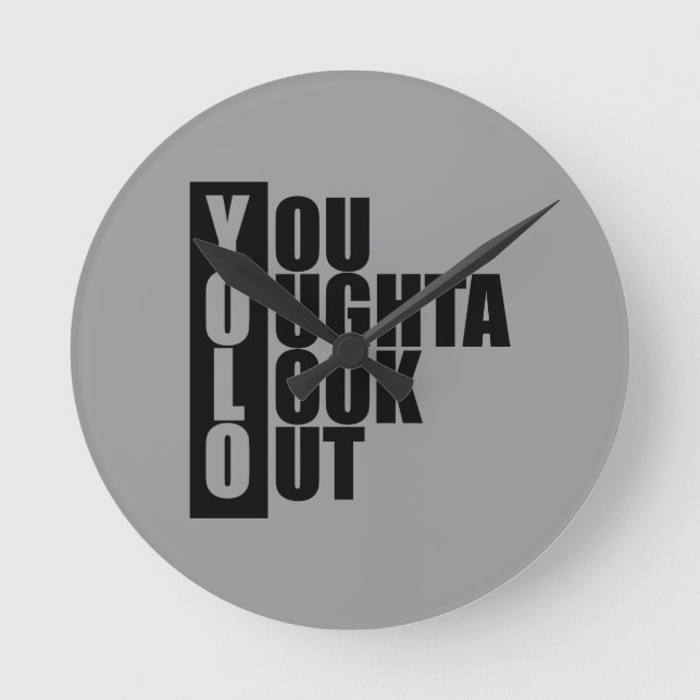 Horloge Ronde Boîte de verticale de YOLO (Recto)