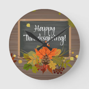 Horloge Ronde bon thanksgiving