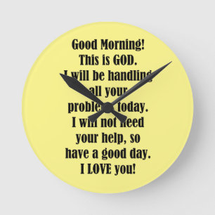 Horloge Ronde Bonjour de Dieu