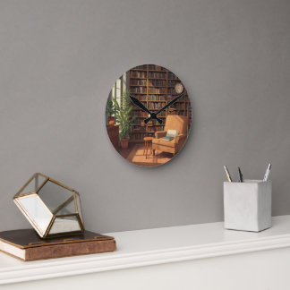Horloge Ronde BookShelf 