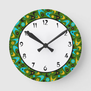 Horloge Ronde Boomerangs Rétro