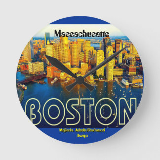 Horloge Ronde boston 2, Massachusetts - Customized