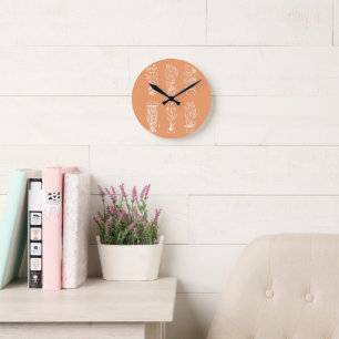 Horloge Ronde Botanique fantaisiste
