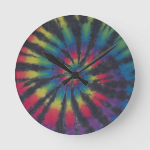 Horloge Ronde Boucle de goujon Spiral Swirl Dye PhatDyes