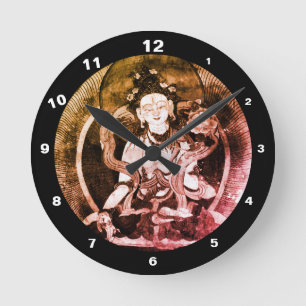 Horloge Ronde Bouddha de Chenrezing, Héruka Vintage, Himalaya T