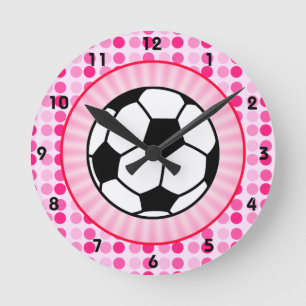 Horloge Ronde Boule de soccer mignonne