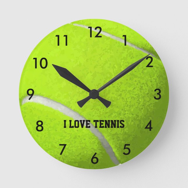 Horloge Ronde Boule de tennis personnalisée (Recto)