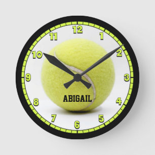 Horloge Ronde Boule de tennis personnalisée