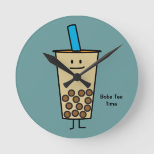 Horloge Ronde Boules de tapioca de thé de lait de perle de Boba