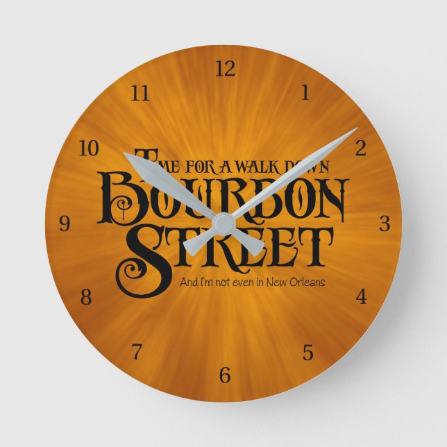 Horloge Ronde Bourbon Street - funny whiskey drinking (Recto)