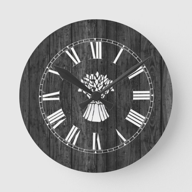 HORLOGE RONDE BOUTEILLES DE BLÉ (Recto)