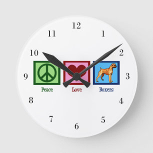 Horloge Ronde Boxeurs d'amour de paix