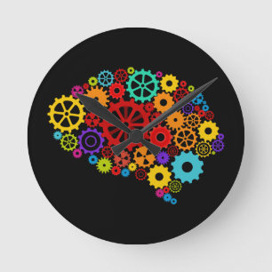 Horloge Ronde Brain gears Wall Clock